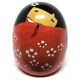 Usaburo Kokeshi Shiawase Kokeshi (Large), Pink