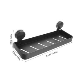 GANAZONO No Drill Wall Mounted Organizer for Toiletries Cosmetics Sturdy Suction for Glass Tile Surfaces Contemporary Design for Bathroom Storage