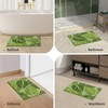 Witzest Sage Green Plant Non Slip Bathroom Rugs Kawaii Monstera