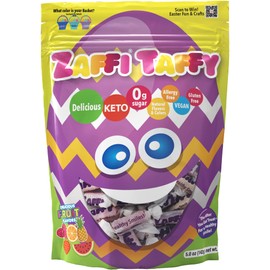 Zaffi Taffy Easter Fruit Variety 5.2oz (Egg) - Easter-themed Taffy with Assorted Fruit Flavors for a Joyful Celebration