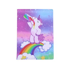 JUMISEE Cute Unicorn Passport Cover PU Leather Passport Holder Slim Travel Wallet Card Case for Women Girls Kids