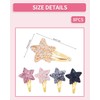 BNREOZA 4 Pairs Cute Star Hair Clips Metal Hair Clips