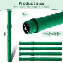 Tandefio 4 Pcs Welding Rod Storage 40 Inch Tig Rod Storage Canisters Welding Electrode Holder Airproof Waterproof Container (Blue and Green)