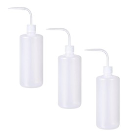 cobalt planet 250ml Wash Bottles, Set of 3 Cleaning Bottles, Plastic Bottles, Sprinkling Tools, Tattoo Bottles, Squeeze Wash Bottles, Dropper Bottles (Clear White, 250ml, Set of 3)