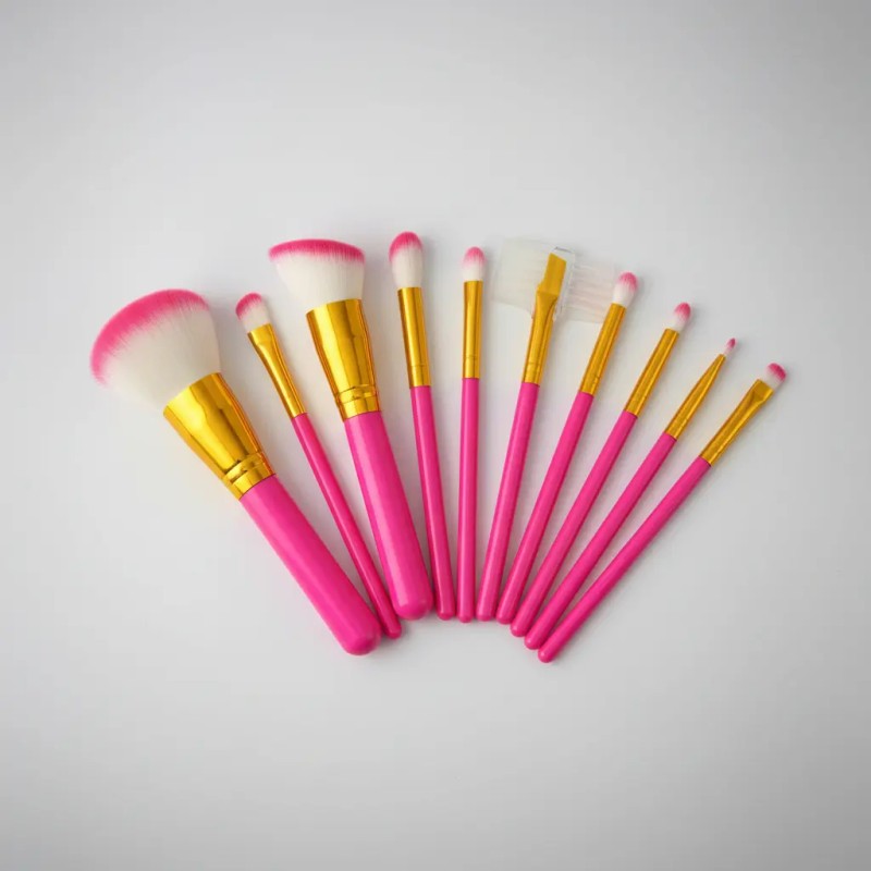Set De 10 Brochas De Maquillaje Kabuki Pinceles