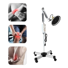 SanBouSi Far Infrared Light 250W 360° Rotating Adjustable Mineral Infrared Heat Lamp Timing Function Therapy Light Rolling Lamp for Relieve Joint Pain and Muscle Aches