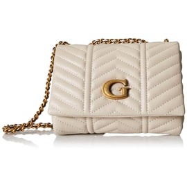 GUESS Lovide Mini Convertible Flap Crossbody Bag Stone