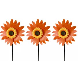 Unbranded Lot of 3X Sunflower Windmill Wind Spinner Decoration Home Yard Garden Decor