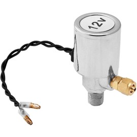 Vixen Horns 1/4" NPT 12V Electric Air Valve (Solenoid) for 1/4" OD Hose 200PSI Train/Air Horn Chrome Plated VXA7164