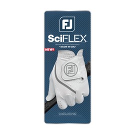 FootJoy Mens Sciflex Golf Gloves, White, L EU