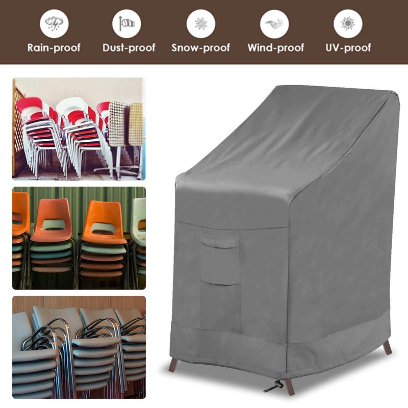 Vailge Stackable Patio Chair Cover,100% Waterproof Outdoor Chair Cover, Heavy