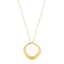 KOOUNUATA 18K Gold Plated Heart Pendant Necklace Long Sweater Chain Necklace Dainty Layered Lariat Jewelry for Women