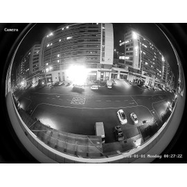 Real HD 5MP TVI Analog Camera 180° Wide Viewing Angle Fisheye Dome BNC Camera (Quadbrid 4-in1 HD-CVI/TVI/AHD/Analog), 65ft Night Vision, 2.8mm Lens, Metal Housing, Coaxial Output