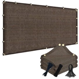 90% 8x10ft Sun Shade Cloth for Outdoor Deck Backyard Patio Garden Pergola Cover Canopy Mocha