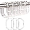 Resze 24 PCS Shower Curtain Rings, Plastic Clear Shower Curtain