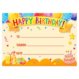 WhatSign 30Pcs Happy Birthday Award Certificates Gifts for Students from Teacher Birthday Cupcakes Award Certificate for Kids Classroom Birthday Kindergarten Elementary Back to School Teacher Supplies