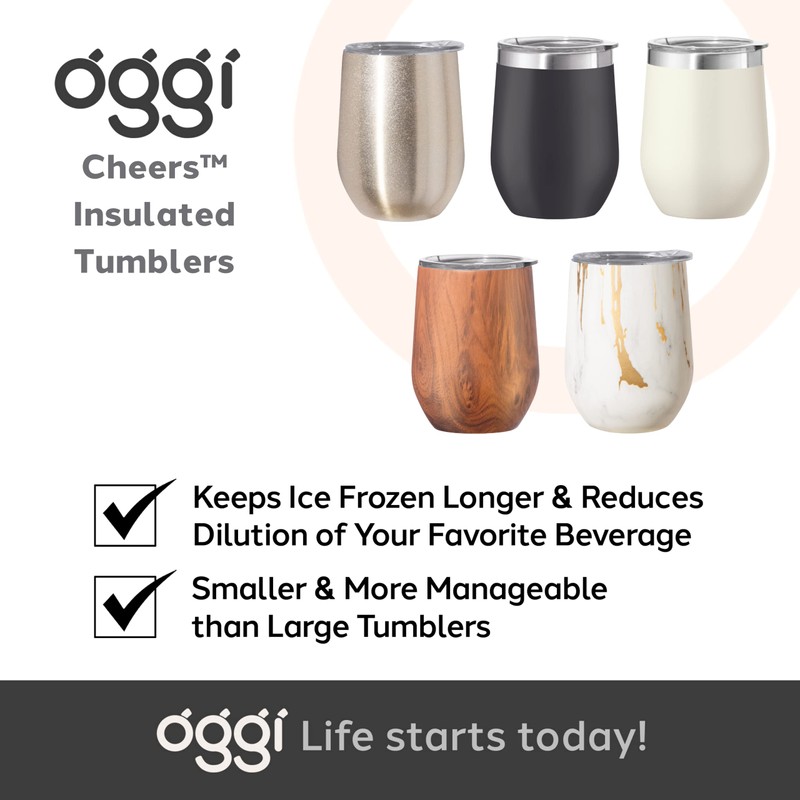 Oggi Cheers 'Celebrate Collection' Stainless Steel Insulated Wine Tumbler -