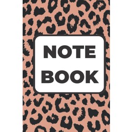 Rosy Brown Leopard Pattern Notebook: Blank, Wide, Ruled, Lined Paper Journal/Freetime/Work/School Notebook | Leopard pattern design, Soft Cover Book | ... pages | Writing Notes, Jotter/Journaling