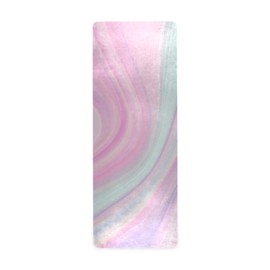 ZOEO - Tapete de yoga con diseño de unicornio arcoíris, antideslizante, grueso, respetuoso con el medio ambiente, de goma, plegable, para hacer ejercicio, para mujer