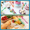 Kochorie 180 Pcs Bright Rainbow Plastic Forks Disposable Silverware Heavy