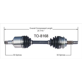 SurTrack TO-8168 CV Axle Shaft