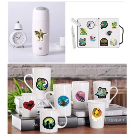 Dinosaur Stickers| Dinosaur Waterproof Vinyl Stickers Decals for Water Bottles Bicycle Laptop Refrigerator Luggage Computer Mobile Phone Skateboard Bike (50 Pcs)