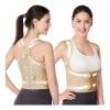 Corrector Postura Espalda Hombre Mujer Ajustable Faja Crema