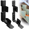 10 Pcs Black Stair Stringer Hanger Bracket, Heavy Duty 18
