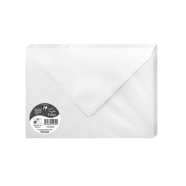 Clairefontaine 51032C - Box of 20 Envelopes Pollen, Lined 16.2 x 22.9 cm 120 g, White Mother of Pearl
