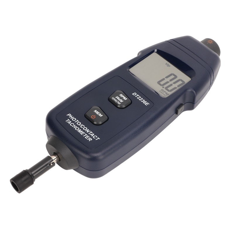 Digital Tachometer Handheld White Backlit Auto Data Save Non Contact