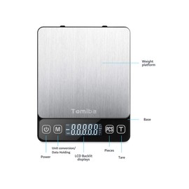 Tomiba 500g Precision Digital Pocket Scale, 0.01g Resolution, Includes a Calibration Weight