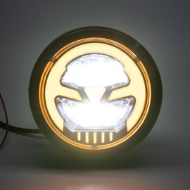 evomosa 5.75 inch LED Headlight for Motorcycle, led motorcycle headlight, 5.75 Inch LED Motorcycle Headlight Headlamp High Low Beam (Yellow)