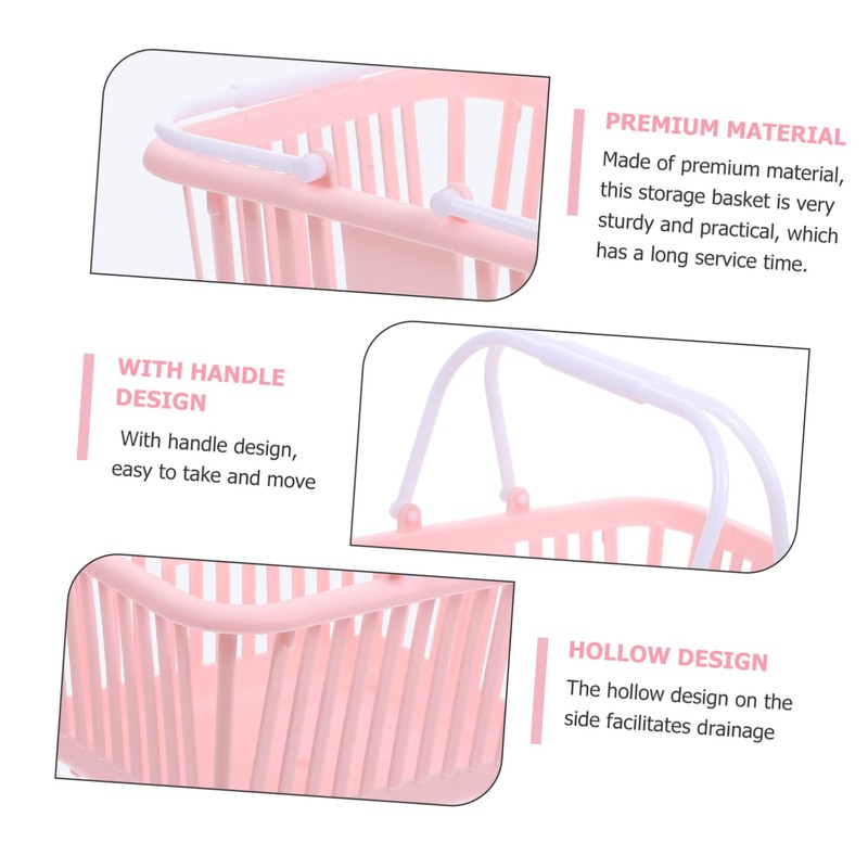 KOMBIUDA 3pcs Small Storage Baskets with Handles Versatile Organizers for