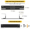 Chenteel Golf Bag Wall Mount Rack for Garage, Black Steel,