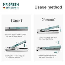 MR.GREEN Fingernail and Toenail Clippers Made of Stainless Steel Ultra Thin Sharp Nail Scissors with Calfskin Leather Case, Portable Manicure Tools (Light Brown)