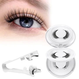 Higu clace Magnetic Eyelashes, Magnetic Eyelashes Without Eyeliner, Magnetic Eyelashes with Applicator, Eyelashes Magnetic Natural Look, No Glue Required Eyelashes Magnetic (SET-AG)