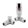 Team Controls Corner Angled Thermostatic Radiator Valves & Lockshield Valve