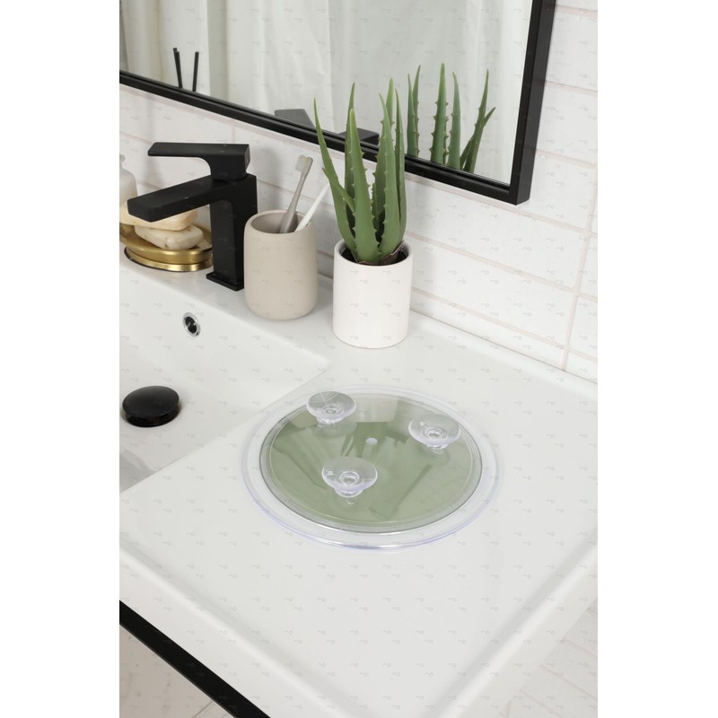 Jerdon Portable Travel Makeup Mirror – 9” Diameter Frame with