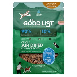 Farmland Traditions The Good List: Gently Air-Dried Food w/Bone Broth for Dogs (2.2 lbs., Beef & Bone Broth)