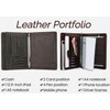 UPRESYE Zippered Padfolio Organizer, Leather Planner Binder, 12.9 Inch Portfolio