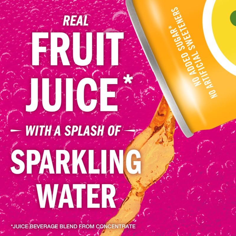 IZZE Sparkling Water Juice Beverage Blend, Pineapple, No Sugar Added,