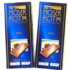 Moser Roth Premium Milk Chocolate bars (Pack of 2)