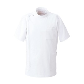 Fork [Right Hip Pocket/Inner Pen Holder] Men's Short Sleeve Casey 1010CR-1 White M