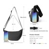Nylon Crescent Crossbody Bag for Women Men Fanny Pack Crossbody