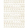 LANODO 6 Pcs Nail Stickers Alphabet 3D English Letters (6