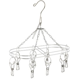 Pearl Metal HB-6172 Laundry Clothes Drying Hanger 8 Pinch Smart Stainless Steel Metalia HB-6172 Silver