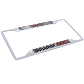 Eurosport Daytona Logo License Plate Frame for GMC Duramax Diesel (Chrome)