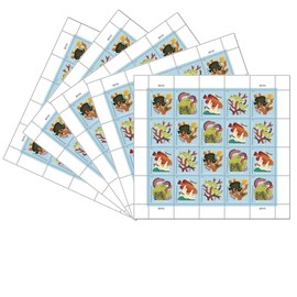 Scott 5366 - Tarjeta postal de arrecifes de coral 5 hojas de 20 sellos postales de primera clase para siempre, 100 sellos