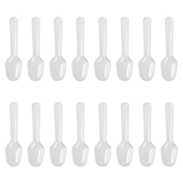 Honbay 200PCS Disposable Tasting Spoons Small Plastic Sampling Spoons Clear Mini Food Ice Cream Spoons for Food Trucks Parties and Events