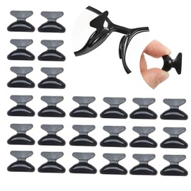 Anti-Slip Nose Pads Silicone Butterfly Shape - 13 Pairs Soft Non-Slip Adhesive Nose Pads for Reading Glasses Sunglasses Spectacles - Super Sticky Backing （1.8mm Black）